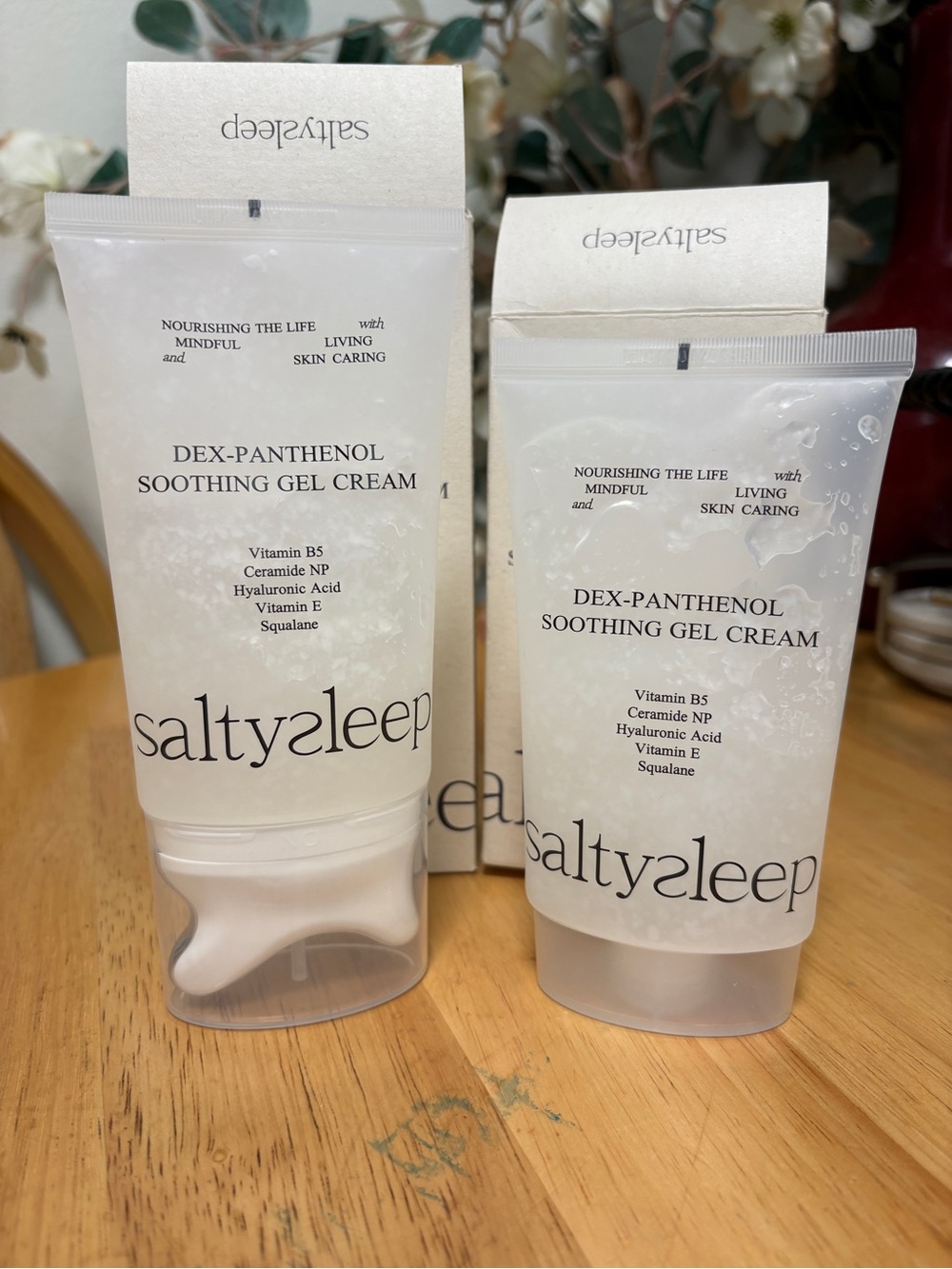 Bundle Of 2 ~ Saltysleep Dex-Panthenol Soothing Gel Cream W/guasha + Refill BNIB